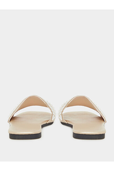 Take Two By Styli Embellished Pearl Flat Sandals