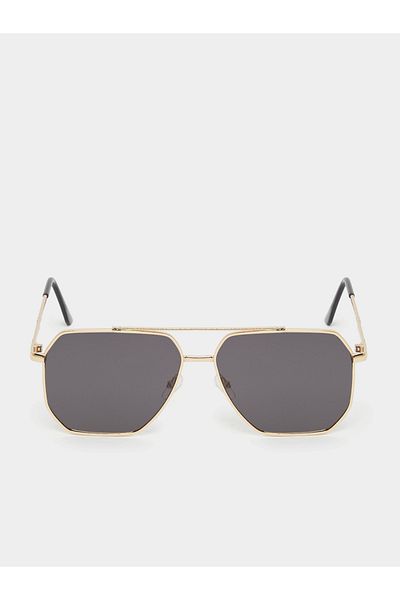 Styli Double Bridge Aviator Sunglasses With Nose Pads