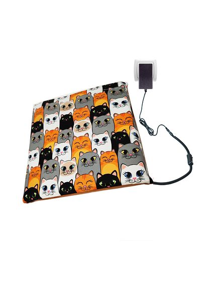 POWERTEC Cat Dog Cushion with Heater Cat Warmer Cushion Heated Cat Cushion 12Volt 45X45Cmx4Cm