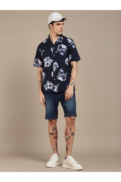 Dennis Lingo By Styli Button-Down Collar Printed Casual Shirt