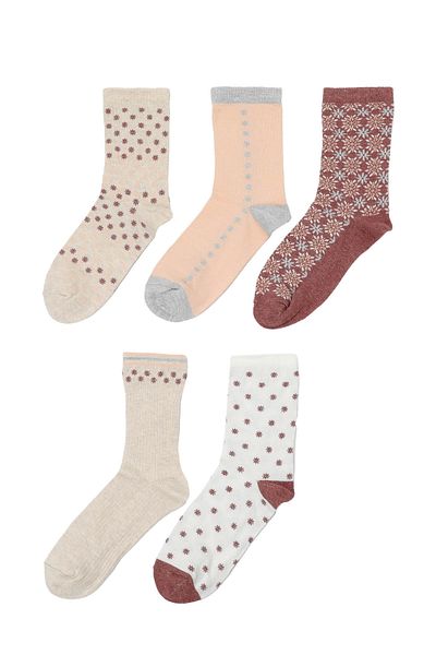 Polaris Autumn 5 Li Skt-W 4Pr Claret Red Women's Socks
