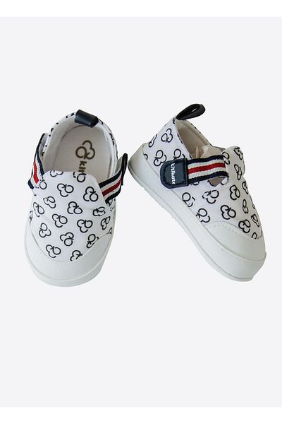 kitikate Logo Booties White