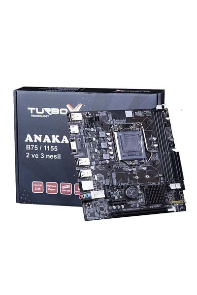 TURBOX B75(H61) Sataman 2 Ddr3 1600Mhz USB 3.0 Vga HDMI Audio Glan
