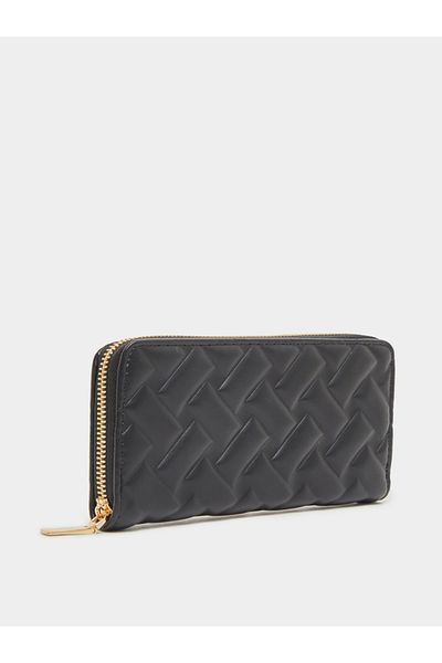 Styli Quilted Zip Around Wallet