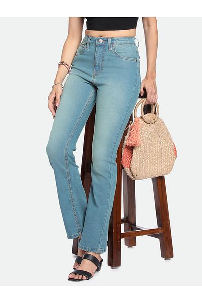 Dennis Lingo By Styli Blue Mid Wash Bootcut Jeans