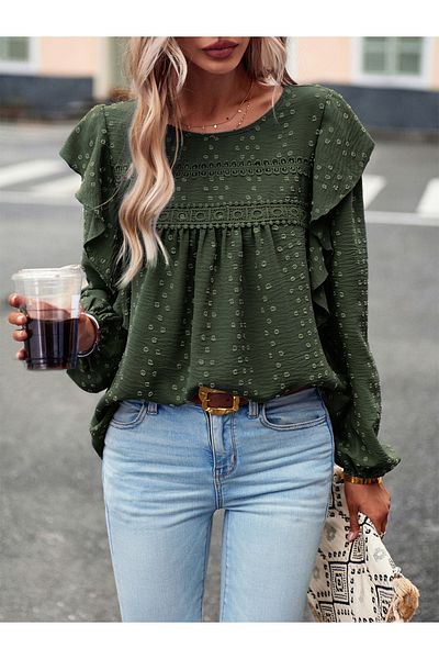 Diva By Styli Round Neck Long Sleeve Top