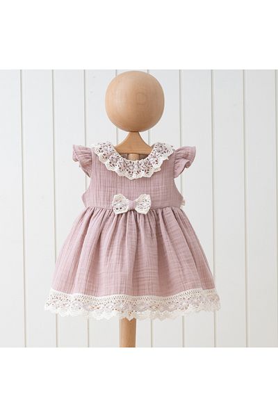 Butik Baby Girl Muslin Lined Zipper Dress