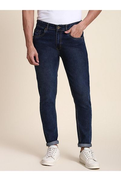 Dennis Lingo By Styli Slim Fit Crop Jeans