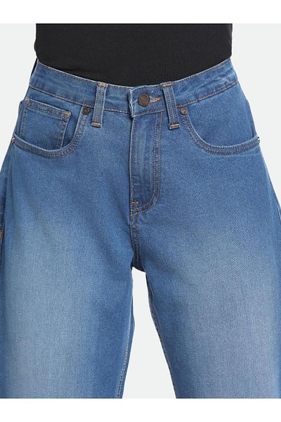 Dennis Lingo By Styli Mid Wash Blue Straight Leg Jeans