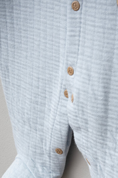 Bebitof Sevimli Köpekcikler Desenli Müslin Bebek Tulum