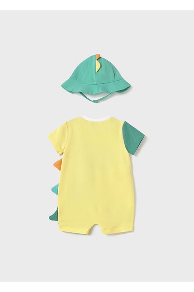 MAYORAL Dinosaur Jumpsuit with Newborn Hat