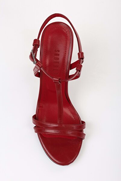 Shoeberry Kadın Pace Kırmızı Cilt Topuklu Ayakkabı