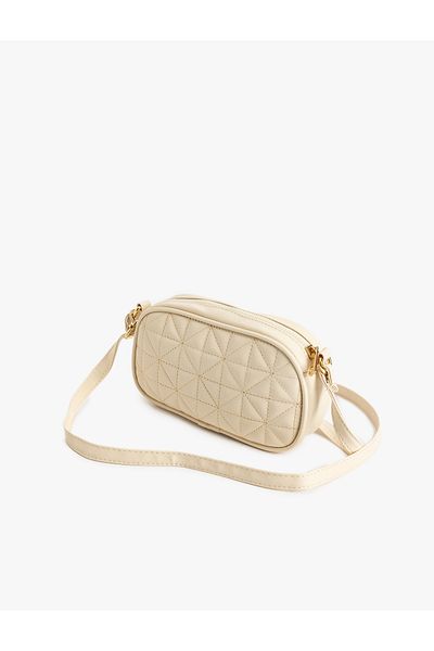 Koton Faux Leather Quilted Zippered Shoulder Bag
