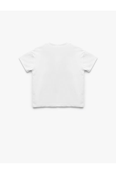 Koton Printed Short Sleeve Cotton Crew Neck T-Shirt