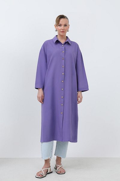 Loreen Women's Long Shirt Dress - 20656Gml - Purple