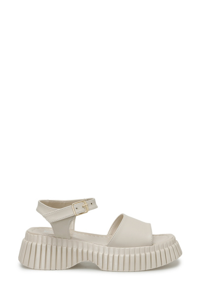 Butigo ELENA 4FX Bej Kadın Kalın Taban Sandalet