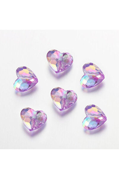 Choice 20 قطعة من خرزات الأكريليك الشفافة على شكل قلب، خرزات فاصلة فضفاضة، من...