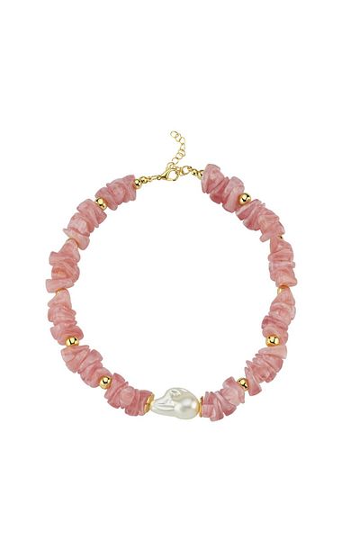 CHARMLUCKY Baroque Pearl Acrylic Necklace