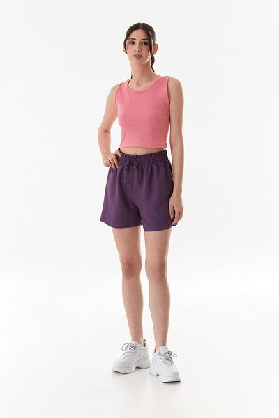 Fulla Moda Pantaloni scurți de bază Ayrobin din țesătură cu șireturi