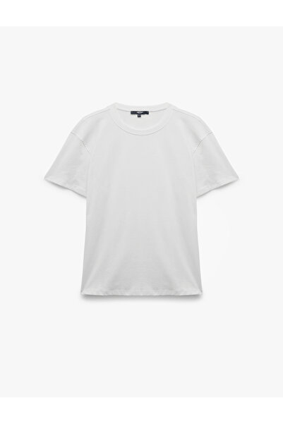 Koton Pamuklu Kısa Kollu Bisiklet Yaka Slim Fit Erkek Basic Tişört