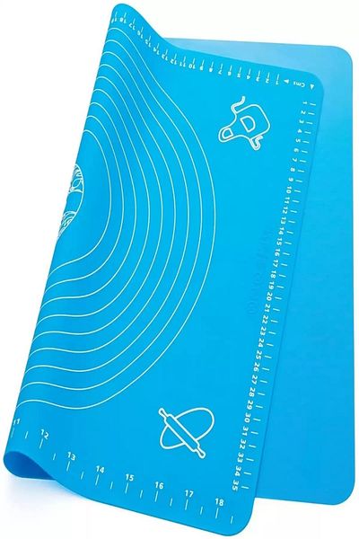 Tilbe Home Silicone Dough Rolling Mat Measured Countertop Dough Kneading Mat Colorful Kitchen Pastry Baking Mat