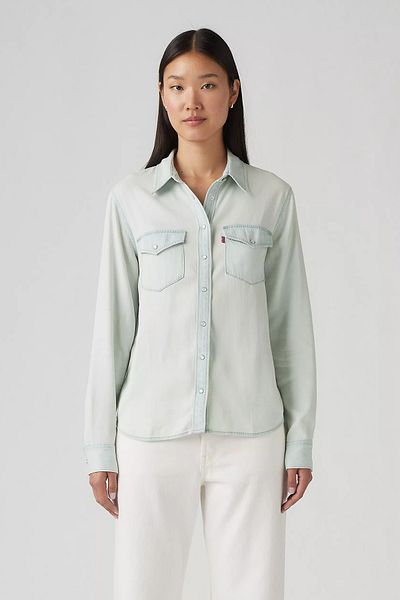 Levi's Cămașă din denim cu guler urban, cu amestec de bumbac, cu potrivire standard, CAMPION DE JEANS 16786