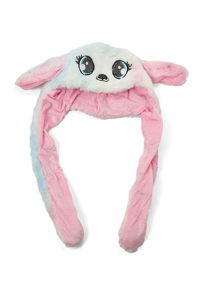 Polaris G-4Pr Multicolor Girl's Scarf Beanie with Rainbow Ears