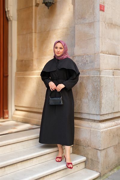 LOCCO Rochie Gülla Windbreaker - Neagră - Femei