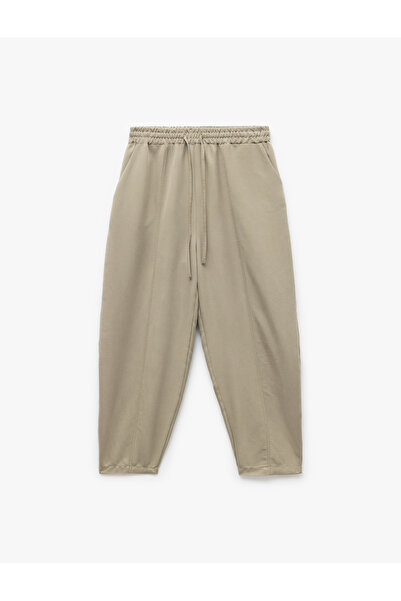 Koton Modal Kumaş Beli Lastikli Bağlamalı Cepli Balon Fit Pantolon
