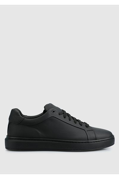 Provoq Black Leather Men's Shoes