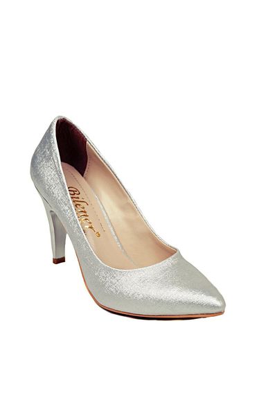 Ustalar Ayakkabı Çanta Pantofi stiletto cu toc pentru femei argintii 360.501