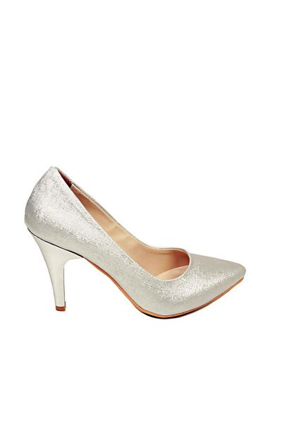 Ustalar Ayakkabı Çanta Pantofi stiletto cu toc pentru femei argintii 360.501