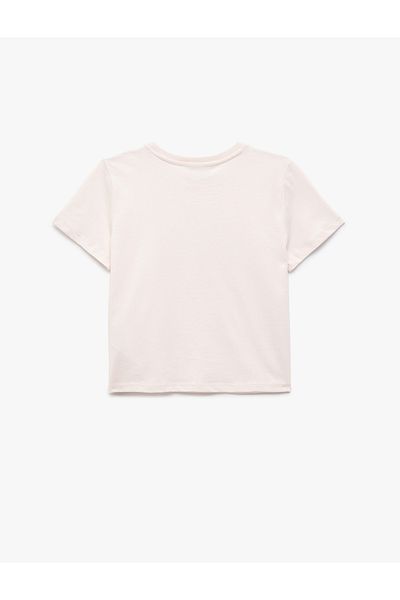 Koton Dog Printed Cotton Crop T-Shirt