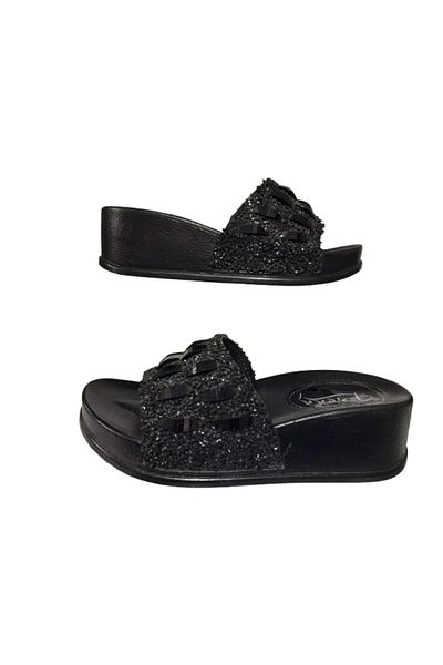 Pienn Summer Women's Black Stone Daily Stylish Slippers