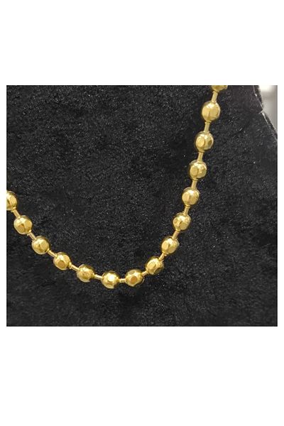 Bijutek Gold Color Beaded Women's Stainless Steel Anklet