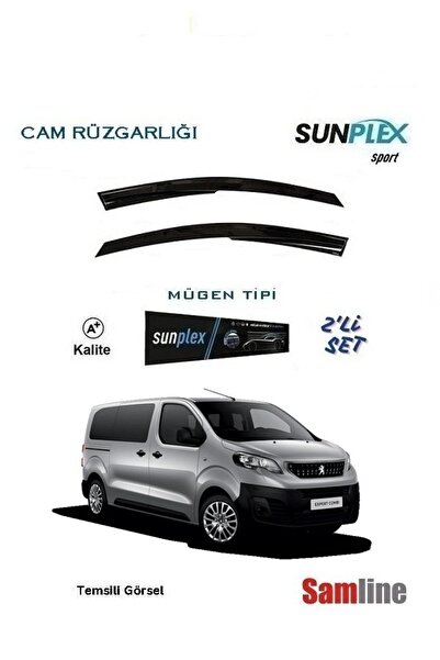 SUNPLEX Peugeot Expert Combi Traveller (2017-2024) Cam Rüzgarlığı 2'li Set