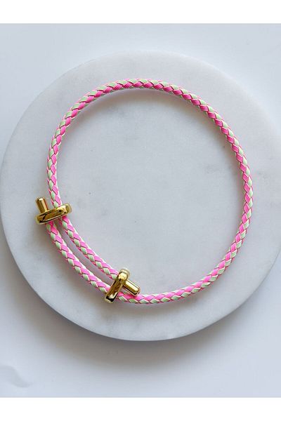 CHARMLUCKY STEEL COLORED BRACELET