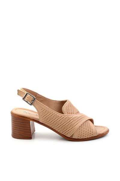 Bambi Nude Leather Women's Classic Heeled Shoes K 05586222503