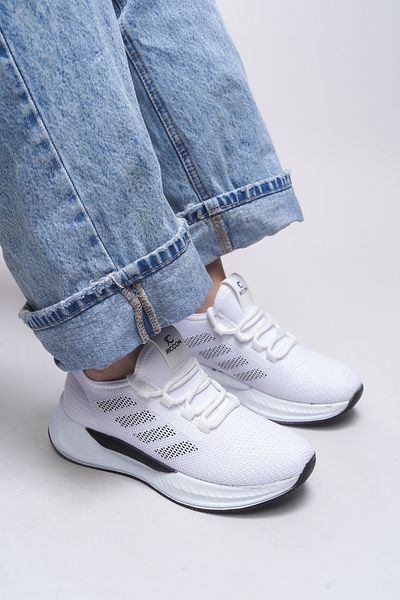 Riccon Drakruil Unisex Λευκό Μαύρο Sneaker - 0012141