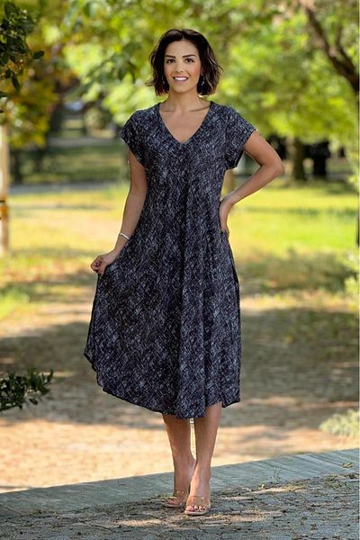 Nevin Kaya Moda Γκρι φόρεμα Afitap