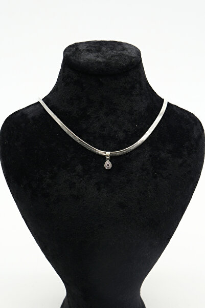 TAKIBOX Steel Italian Chain Drop Necklace