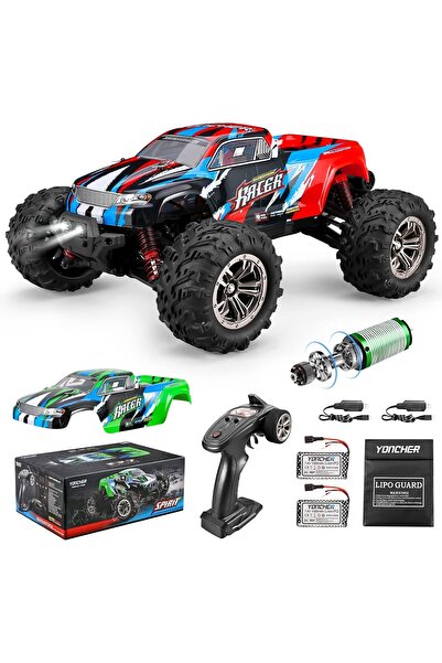YONCHER YC250 1/16 RC Araba, 62+ km/h Fırçasız Motor, 4WD Offroad, 2 Pil ve Yedek Kasa
