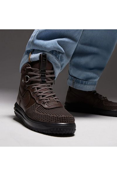 Nike Lunar Force 1 Winterized Men's Brown Leather Boots Dz5320-201