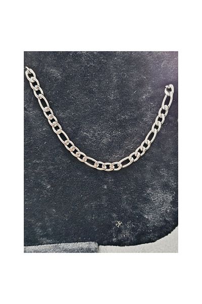 Bijutek Silver Color Chain Model Women's Stainless Steel Anklet