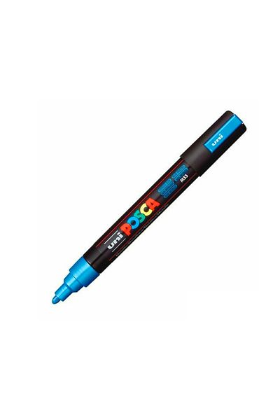 Banadabak Posca Pc-5M Machine, 1.8-2.5 Strip Metallic Blue Marker