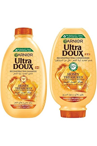 Garnier شامبو يو دوكس بفوائد العسل القيمة 400 مل + بلسم غارنييه الترا دو بفوا...