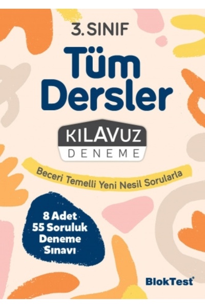 Bloktest Yayınları TUDEM Bloktest 3.Sınıf Tüm Dersler Kılavuz Deneme (8 Fasik...