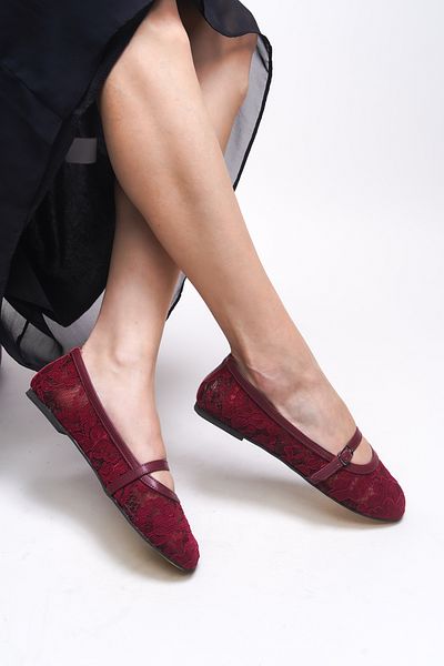 Riccon Balerini pentru femei Phraersuth 0012210   Burgundia