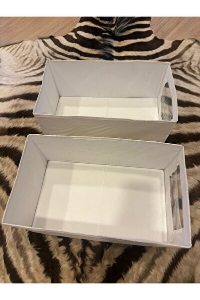 Genel Markalar İki adet bej kutu, 44x25x20 cm, karton destekli, şık ve dayanı...