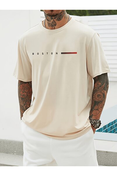 uyguntarz Unisex-T-Shirt mit Boston-Design-Aufdruck